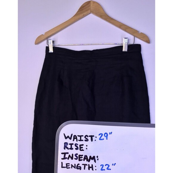 Breeches Linen Pencil Skirt‎ Lined Black USA Vintage Women’s Size 10 - Picture 5 of 5